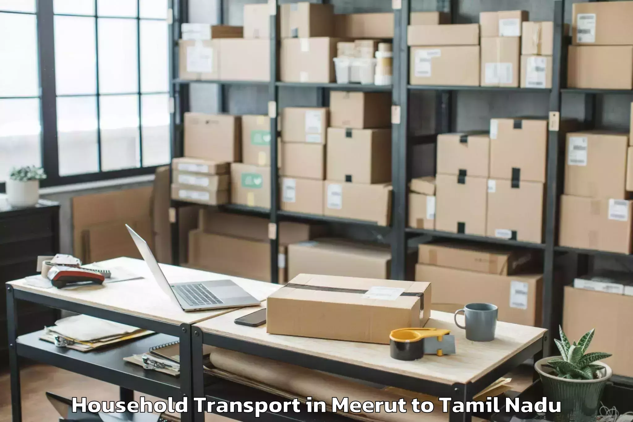 Top Meerut to Vadamadurai Household Transport Available